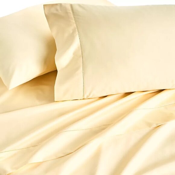 new pkg Charter Club Damask 550 TC Cotton QUEEN Sheet Set in BUTTERCUP YELLOW - Picture 1 of 10